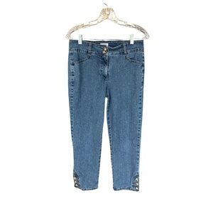 Charter Club Straight Leg Stretchy Crop - Ankle Jeans Blue Size 8